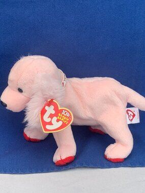 TOYS - Ty Beanie Babies 10yrs  SONNET the pink poodle dog plush 2003 style 40036